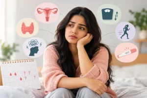 Irregular periods and common causes of menstrual cycle changes.