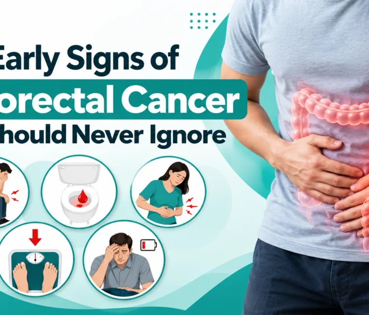 5 early signs of colorectal cancer infographic